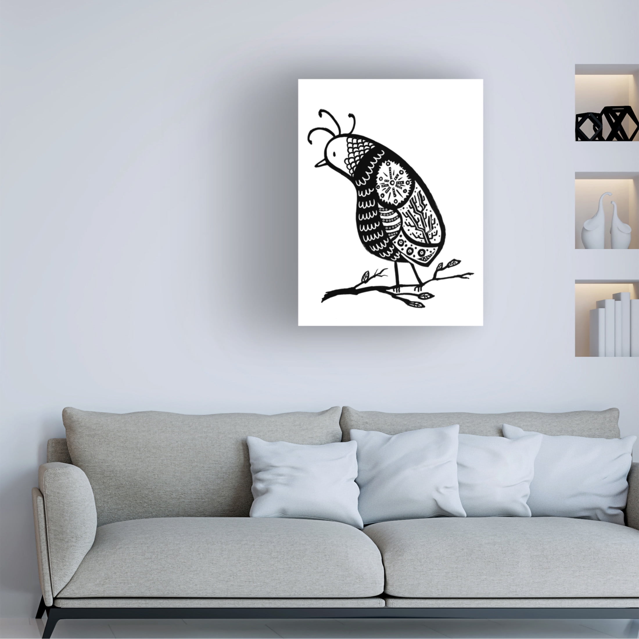 Canvas Wall Art - Randy Noble Fine Art 'Perch' Wall Art for Living Room, Bedroom, or Office Décor by Trademark Fine Art - 18 x 24 Inches