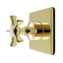Kingston Brass KS4042NX Hamilton Single-Handle Six-Way Diverter Valve with Square Trim Kit, Polished Brass
