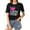 Black, variant on Women's T-shirts Women's Summer Round Neck Retro 80s Loose Casual Short Sleeved Top T-shirts