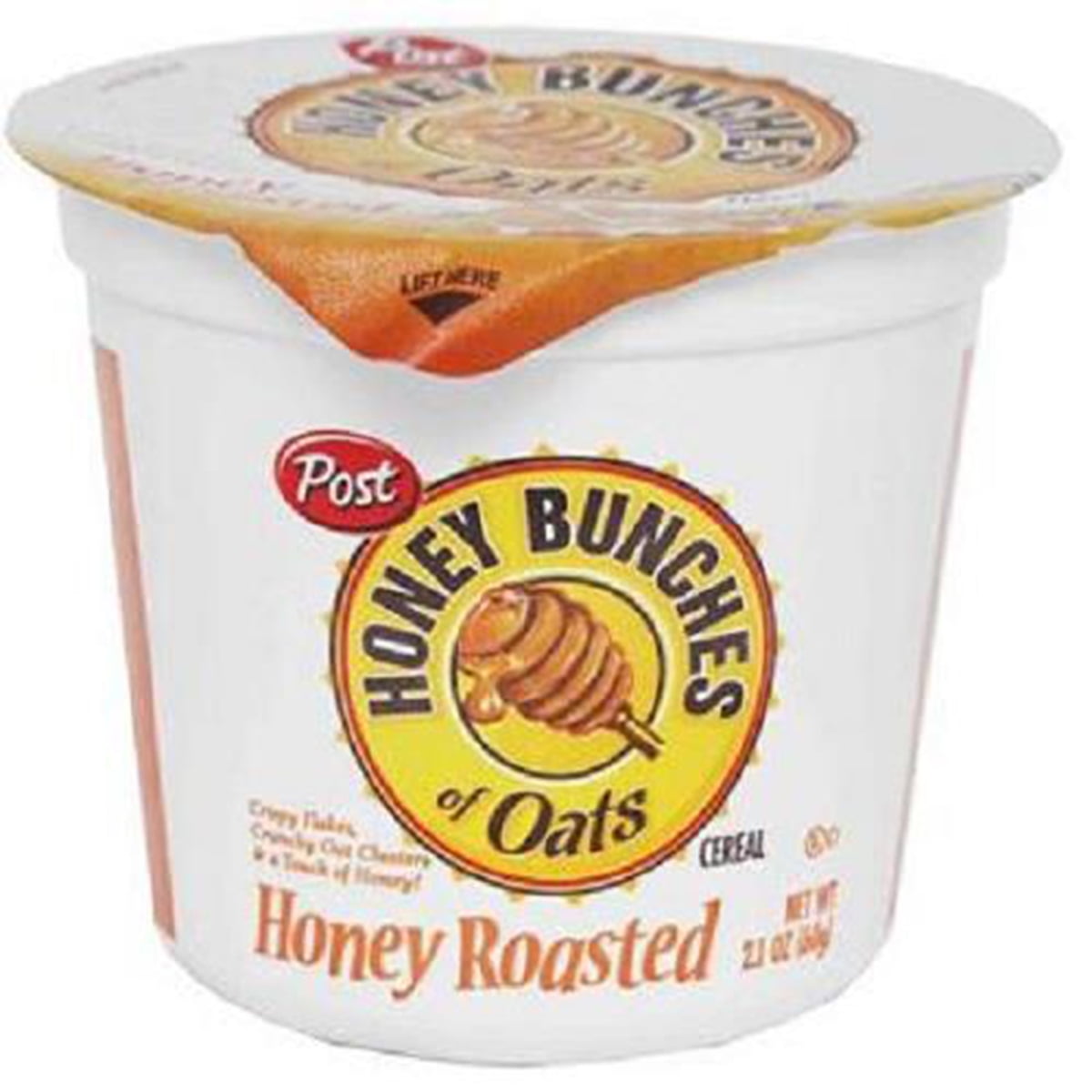 POST HONEY BUNCH OF OATS CEREAL IN CUP HONEY ROASTED 2.1 oz Each ( 6 in