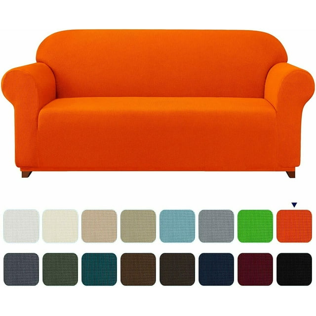 Subrtex 1-Piece Stretch Sofa Slipcover Non Slip Couch Cover, Texture Grid Pattern