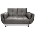 thumbnail image 1 of Love Seat de Piel Genuina, 2 plazas, Modelo Toronto, Color Gris Oxford, Elegante, cómodo y Moderno, Hecho en Mexico. Medidas 156 X 90 X 78 cm., 1 of 4