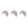 thumbnail image 4 of Turbante Musulmán Sonducket Hijabs Caps Frente Color Plisado Elasticidad Chemo Mujeres Headwear Gris Claro, 4 of 6