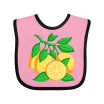 Inktastic I Love Lemons with Lemon Tree Branch Illustration Boys or Girls Baby Bib