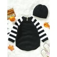 thumbnail image 6 of Wassery Baby Girls Boys Sweater Rompers 3 6 9 12 18 Months Infant 2Pcs Halloween Outfits Long Sleeve Cat Face Print Jumpsuit with Beanie Hat Set Newborn Clothes, 6 of 8