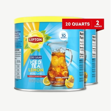 Lipton Diet Iced Tea Mix, Lemon (5.9 oz., makes 20 quarts) (10 Quarts x 2)