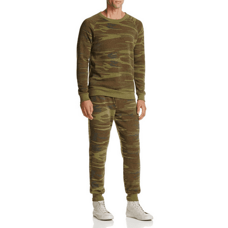 Alternative Champ Eco Fleece Camo Print Sweatshirt & Jogger Pants Set, Size L,