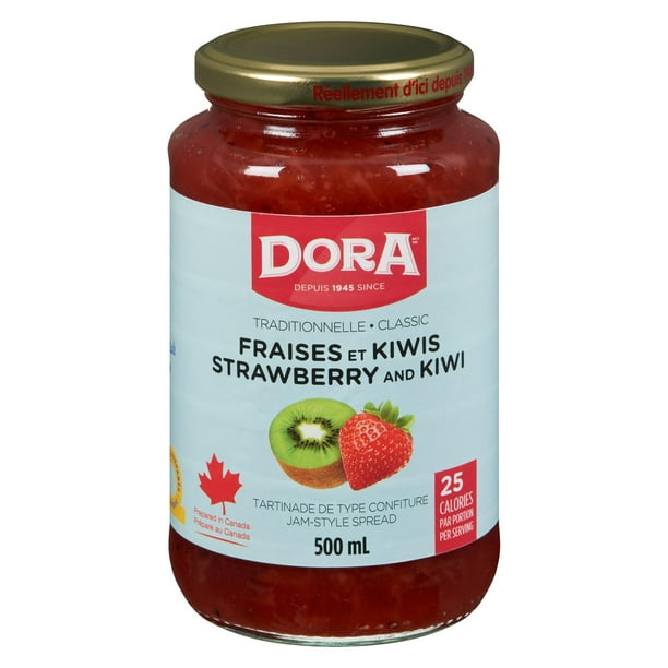 Tartinade kiwis et fraises légères Dora kiwi et fraise légère