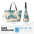 thumbnail image 4 of Yiaed Cute colorful whale Print Large Capacity Beach Travel Bag - Waterproof Zipper Vacation Tote for Sandproof Storage, and Camping, 4 of 7