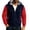 Red, variant on Jackets for Men Cozy Color Block Hooded Zip Up Long Sleeve Going Out Jacket
