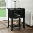 thumbnail image 2 of Convenience Concepts Sydney Two-Drawer End Table with Shelf in Black Wood Finish, 2 of 6