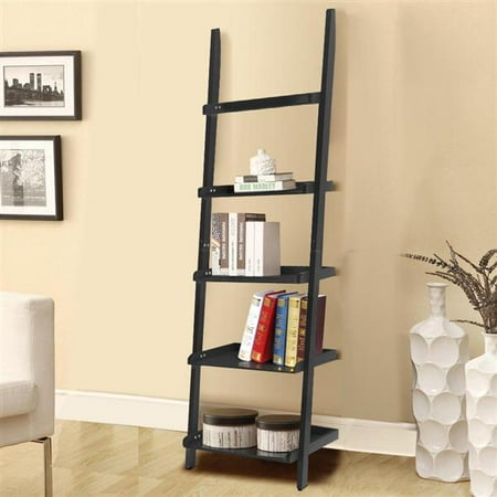 Topeakmart 5 Tier Leaning Ladder Shelf Bookcase For Living Room Topeakmart 5 Tier Leaning Ladder Shelf Bookcase For Living Room Garden Bathroom Storage Balck