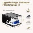 thumbnail image 2 of 10 Pack Shoe Boxes Stackable, Upgraded Sturdy Storage Boxes with Clear Magnetic Door, Multifunctional Sneaker Organizer Fit up to US Size 12 (13.8”x 9.84”x 7.1”), 2 of 7