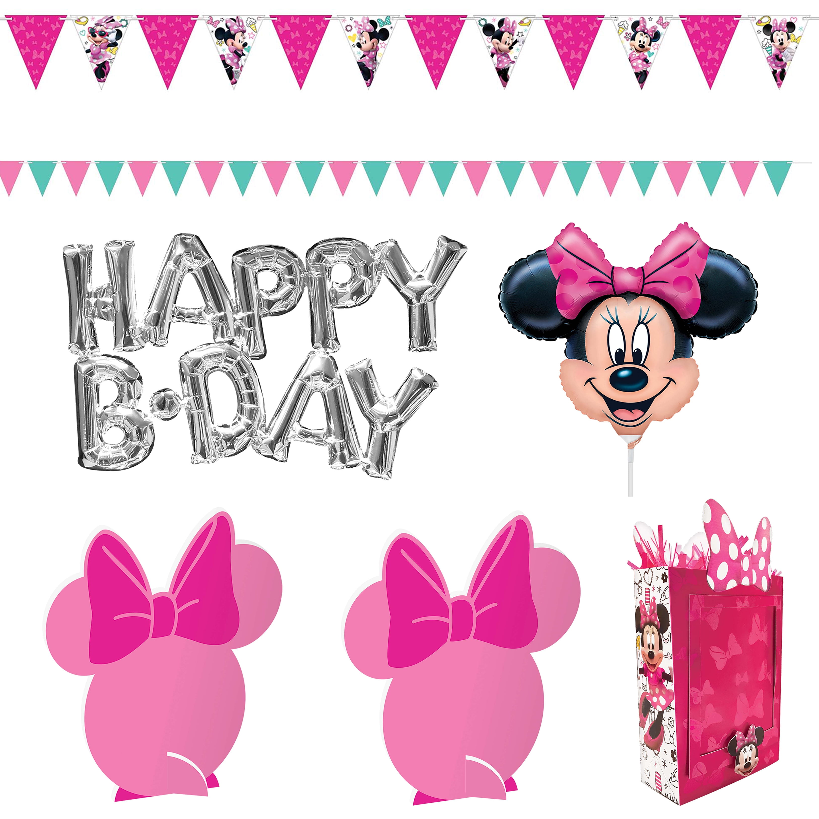 American Greetings Minnie Mouse Party Supplies, Table Decorations, 23-Count  - Walmart.com, image size:3252x3252