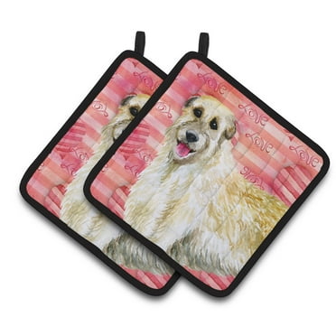 Caroline's Treasures Irish Wolfhound Love Pair of Pot Holders