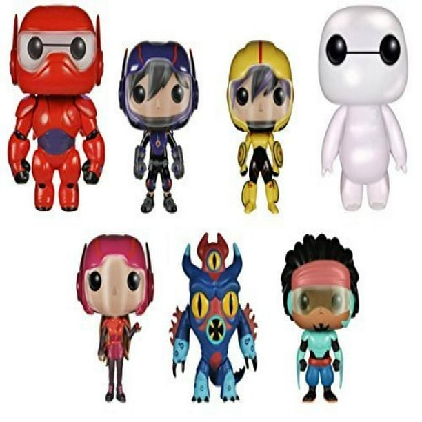 Funko POP! Disney: Big Hero 6 Bundle - Baymax, Pearlescent Nursebot Baymax, Hiro Hamada, Go Go