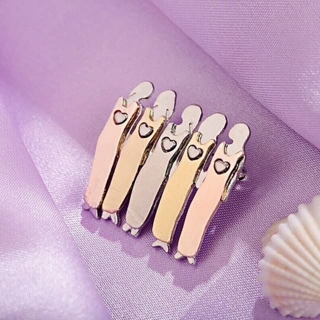 Fiudx Broche de Hermana, Símbolo de Amistad, Latón y Cobre, Diseño Sólido, Tamaño 2,8 X 2,5 Cm, Regalo Significativo, Amuleto de La Suerte, Perfecto para Mejores Amigas y para Crear Un Vínculo de Ami