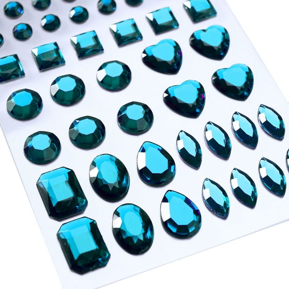 GOOHOCHY Self-Adhesive Gemstones 1Pack Rhinestone Stickers Square Acrylic for Scrapbooks Picture Frames Craft Projects