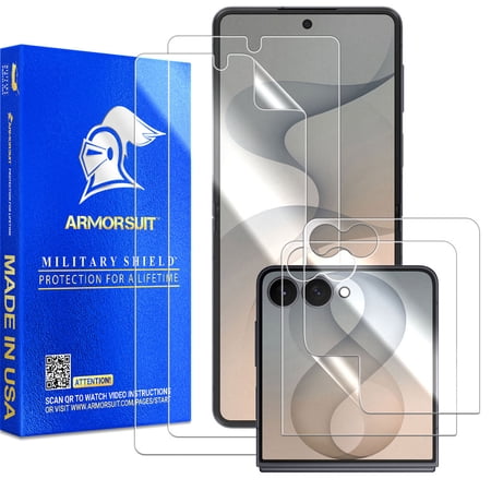 ArmorSuit 2+2 Pack for Samsung Galaxy Z Flip 7 Screen Protector Case Friendly MilitaryShield HD Clear Film - Made in USA