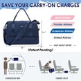 thumbnail image 2 of Bolsa de viaje WANDF para Spirit Airlines con puerto USB azul, 2 of 9
