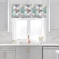 thumbnail image 2 of Summer Coral Starfish Kitchen Curtains Valances for Windows Beach Coastal Seashell Window Curtain 54x18 Inch Short Rod Pocket Bathroom Treatment Valance 1 Panel for Living Room Decor,Brown Green, 2 of 6