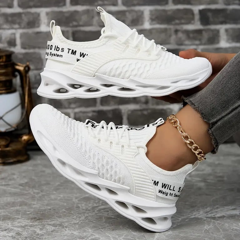Men\'s Mesh White Non Slip, Breathable, Athletic Sports Fashion Sneakers Shoes Men main image 4