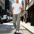 thumbnail image 2 of cllios Cargo Pants for Men Loose Fit Straight Leg Trousers Quick Dry Lightweight Casual Work Pants with Flap Pockets m-4xl, 2 of 10
