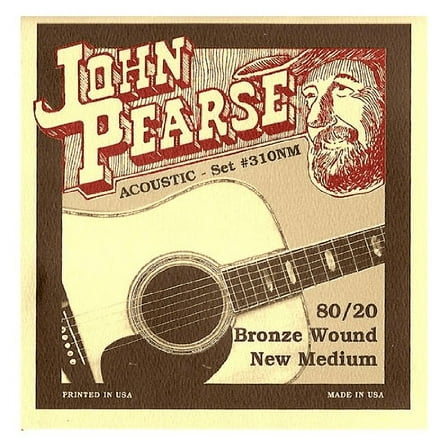 John Pearse 310NM Bronze Acoustic Guitar Strings,