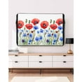 thumbnail image 5 of Red Poppy Flower Outdoor TV Cover 60 to 65 Inch Weatherproof, Vintage Blue Independence Day Floral 600D Oxford TV Covers with Waterproof Zipper, Outside Flat TV Screen Protector Size 58"Wx37"Hx4.5"D, 5 of 7