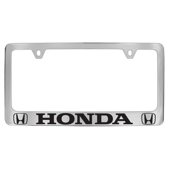 Honda Workmark Chrome Plated Zinc License Plate Frame Holder