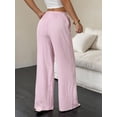 thumbnail image 4 of 2pcs Wide Leg Pants for Women Flowy Palazzo Drawstring Elastic Waist Trousers with Pockets Summer Beach Vacation Clothes, 4 of 6