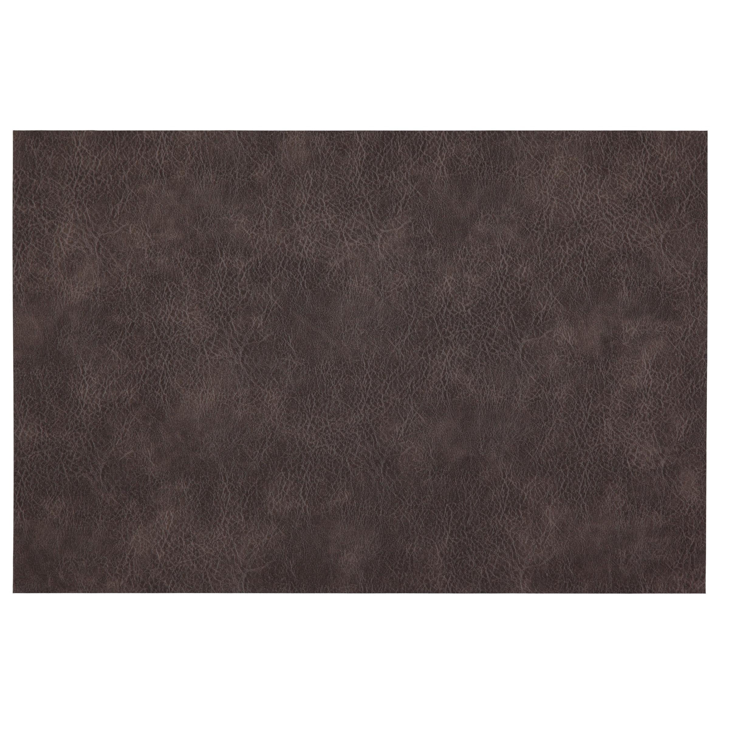 Ala Carte by Dainty Home Florence Solid Textured Faux Leather Placemats – Set of 4, Reversible, Non-Slip, Washable, Heat & Tear Resistant – 12x18 in Dining Table Mats