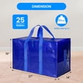 thumbnail image 2 of Bolsas de mudanza Simple Deluxe extra grandes, paquete de 6, azules, 95 l/25 galones, 2 of 7