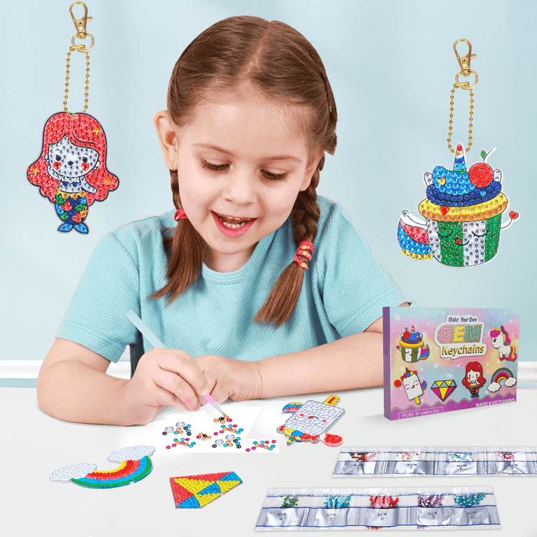 Crafts for Girls Ages 8-12 - Diamond Painting Kits for Kids - 10Pcs Make  Your Own GEM Princess Keychains by Numbers DIY Arts and Crafts Birthday  Thanksgiving Christmas Gifts for Boys Ages