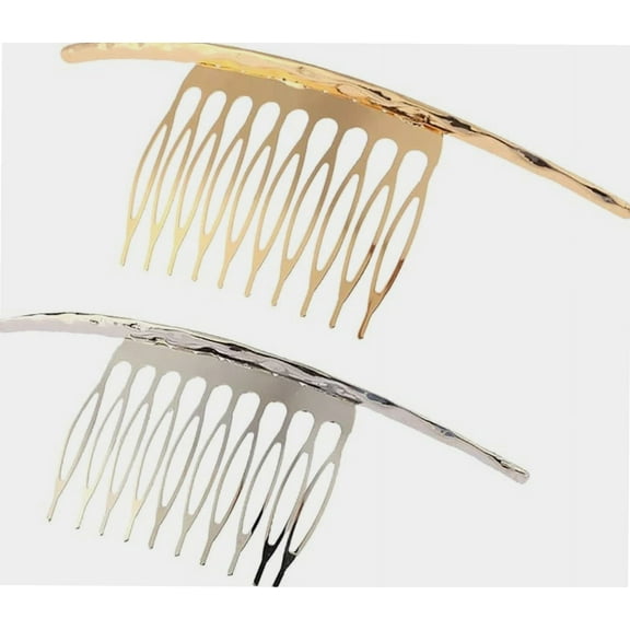2 Pcs 10 Teeth Metal Hair Combs French Hair Side Comb Wedding Veil Hair Comb Bridal Headpiece Comb Vintage Hair Comb Accessory for Women Girls