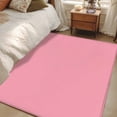 thumbnail image 5 of Pink Large Area Rugs for Bedroom Living Room, Soft Non Slip Carpet Bedside Rug, Pure Pink Rectangular Floor Cover Kitchen Accent Rug 4'x6' for Dining Room/Office, 5 of 9