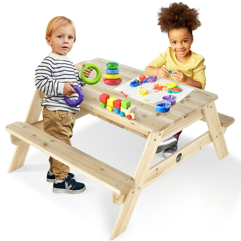Plum Surfside Wooden Sand and Water Picnic Table Sensory Table