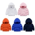 thumbnail image 3 of BULLPIANO Toddler Baby Boy Girl Hooded Sweatshirt with Pocket Solid Casual Hooded Pullover Sweatershirt Fall Winter Clothes, Size 7-8 Years, 3 of 3