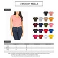 thumbnail image 2 of Women's Casual Slim Fit Short Sleeve Crew Neck Basic Crop Top T Shirts, 2 of 5