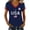 Dark Blue, variant on MEICHEN Women's 250Th Anniversary Print V Neck T Shirt 250Th Anniversary Tshirt Patriotic Tee