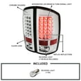 thumbnail image 3 of Spec-D Tuning Chrome LED Tail Lights Compatible with 2007-2008 Dodge Ram 1500, 2007-2009 Dodge Ram 2500/3500, Left + Right Pair Assembly, 3 of 7