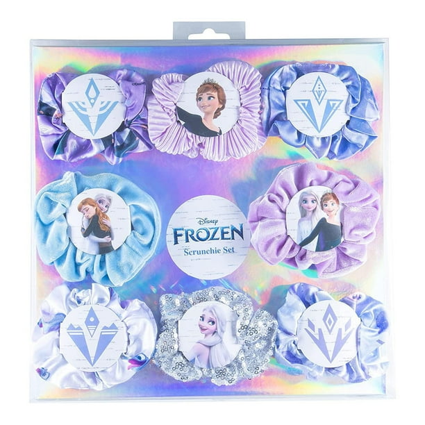 Disney Frozen 8 Pcs Assorted Hair Scrunchies Hair Ties Hair