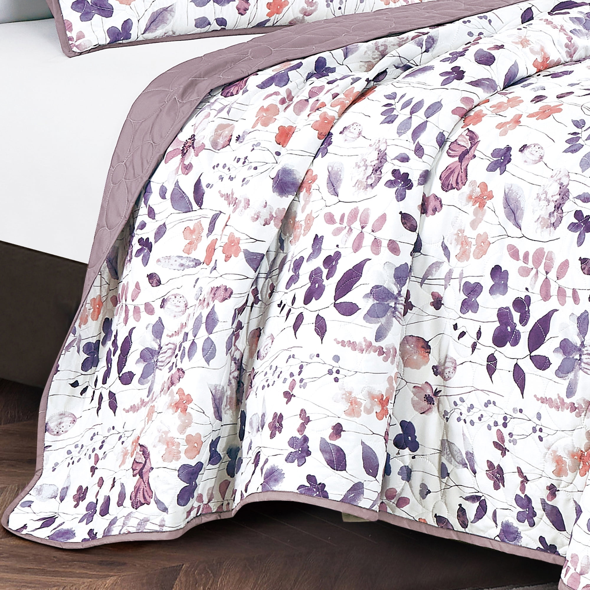 Evjk 3-Piece Decorative Lightweight Bedspread Set – Oversized, Microfiber with Vibrant Print, Queen