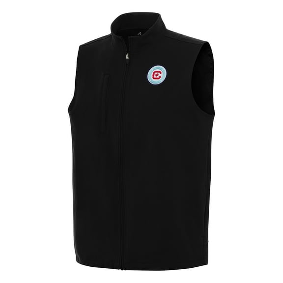 Men's Antigua Black Chicago Fire Regard Full-Zip Vest