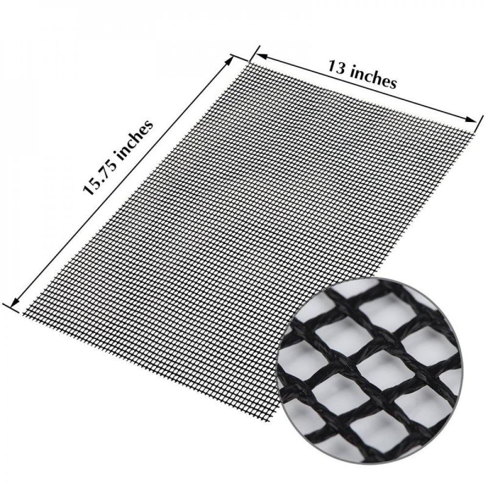 Barbecue Grill Mesh Wire Rack Cooking Outdoor BBQ Grilling Pad Mat Black A 