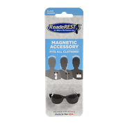 readerest magnetic eyeglass holder for men & women, black shades edition