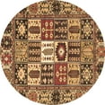 thumbnail image 1 of Ahgly Company Indoor Round Persian Brown Traditional Area Rugs, 6' Round, 1 of 4