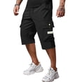 thumbnail image 2 of Resicozy Mens Casual Drawstring Capri Cargo Pants 2026 New Shorts 3/4 Knee Length Loose Fit Work Shorts Multi Pockets Black L, 2 of 4