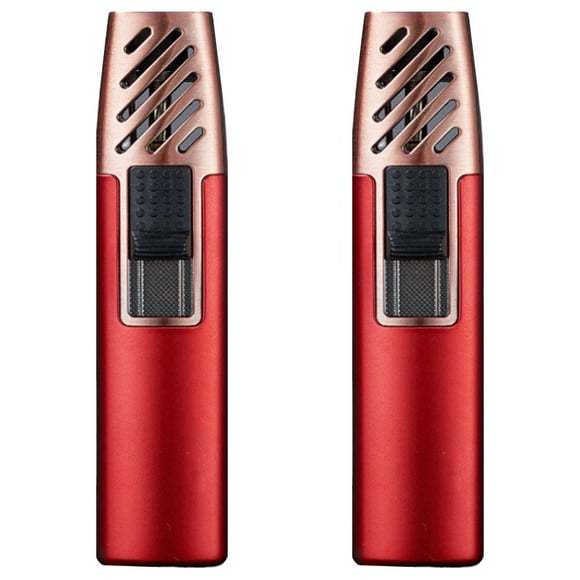 Encendedores de Gas Butano TorchyRed 2 Pzas Red Recargable Metal Gas Butano.