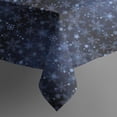 thumbnail image 4 of Dark Blue Christmas Snowflake Pattern Rectangle Tablecloth 60"x120",Waterproof Polyester Rectangle Table Cloth, Wipeable Spillproof Polyester Tablecloth for Dining, Camping, Indoor and Outdoor, 4 of 6